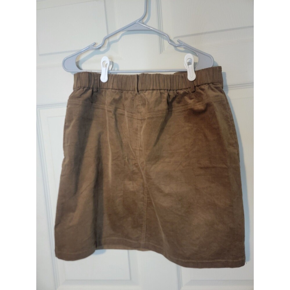 Luvamia Courdoroy Skirt Brown Sz Xl